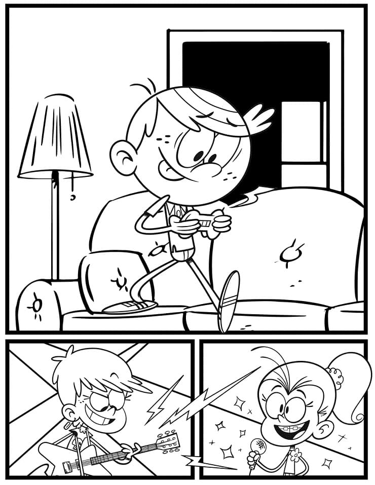 Loud House Panel Coloring Page