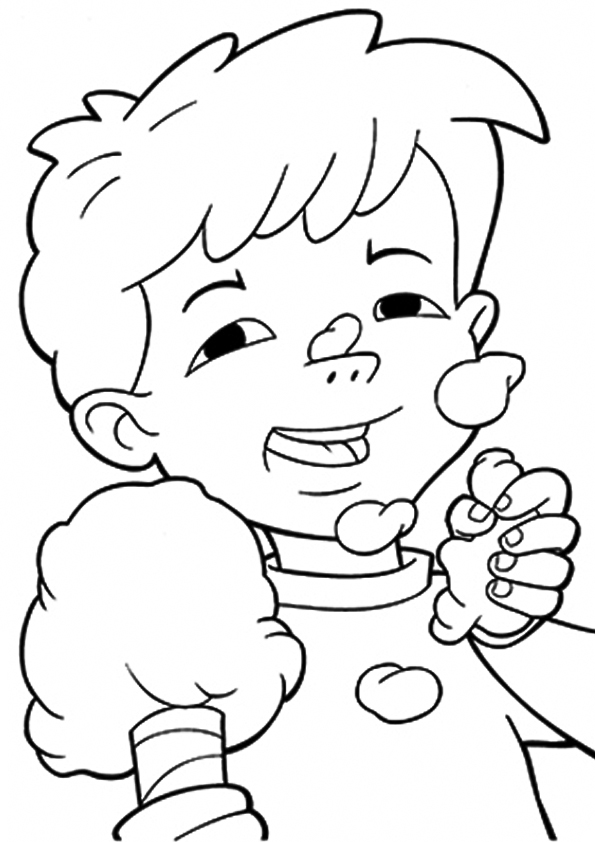 Max Eating Dragon Tales Coloring Page