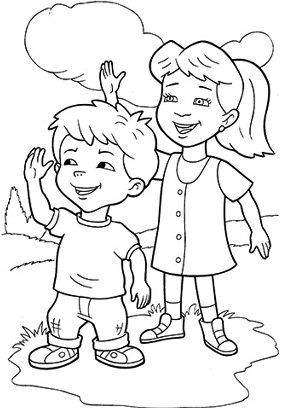 Max And Emmy Dragon Tales Coloring Page