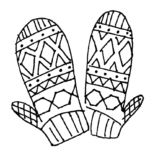 Pair Of Mittens Coloring Page