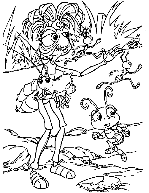 Queen Ant Bugs Life Coloring Page