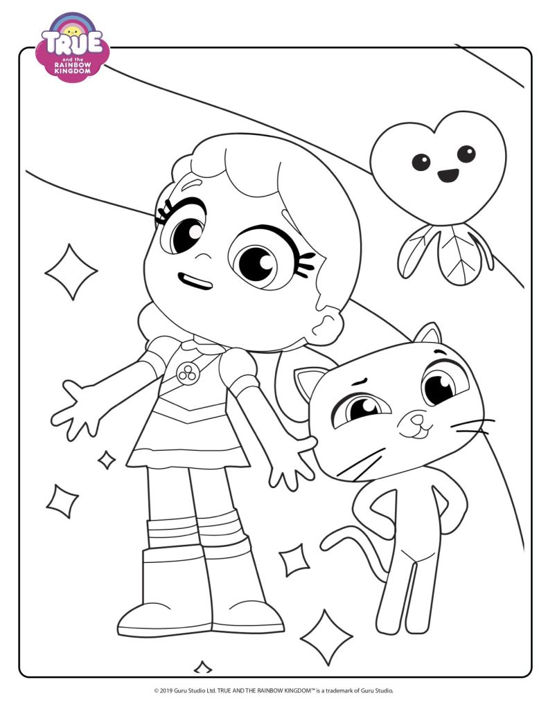 Rainbow Kingdom Characters Coloring Page