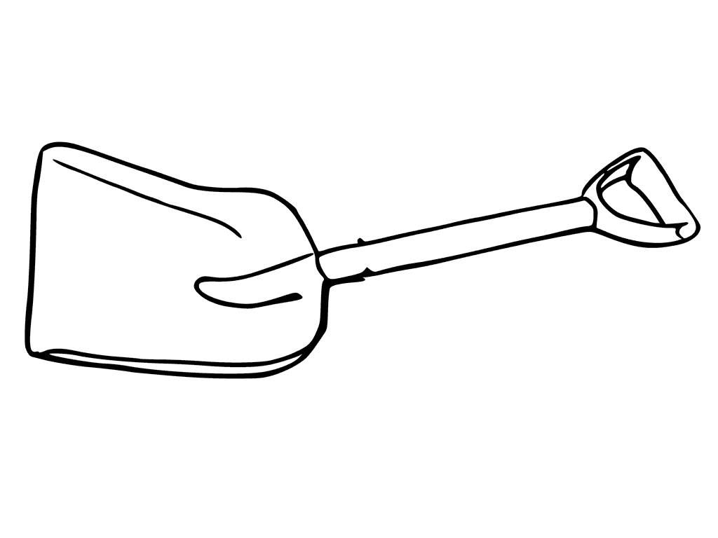 Snow Shovel Coloring Page