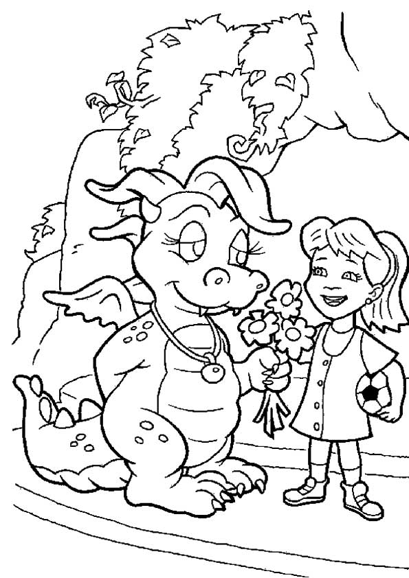 Sweet Cassie Dragon Tales Coloring Page