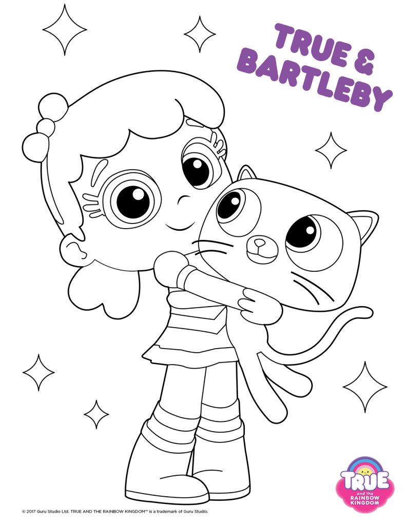 True And Bartleby Rainbow Coloring Page