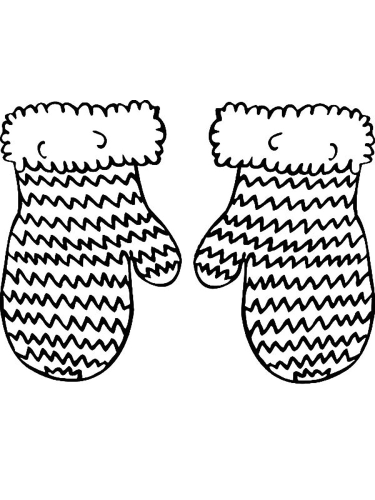 Warm Mittens Coloring Page