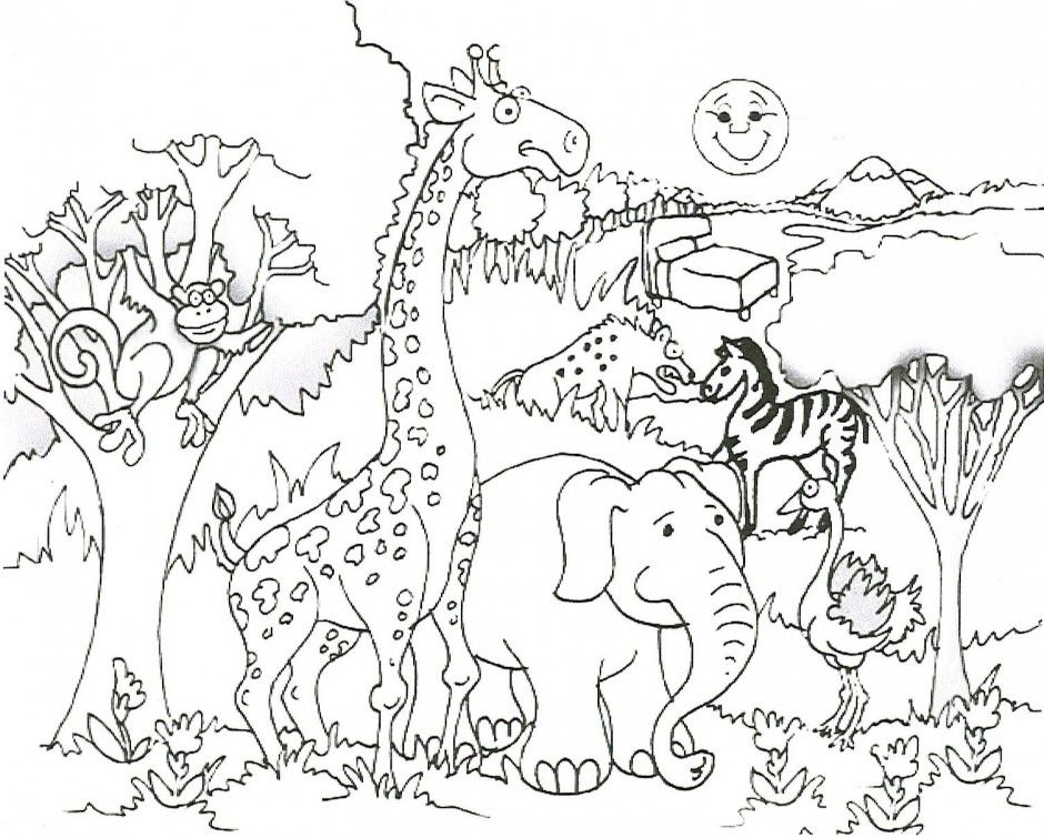 Animal Wildlife Coloring Page