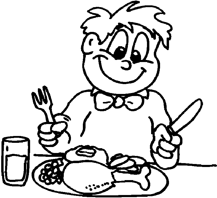 Balanced Dinner Coloring Page