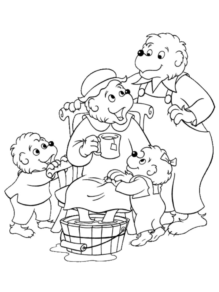 Berenstain Bear Family Coloring Page