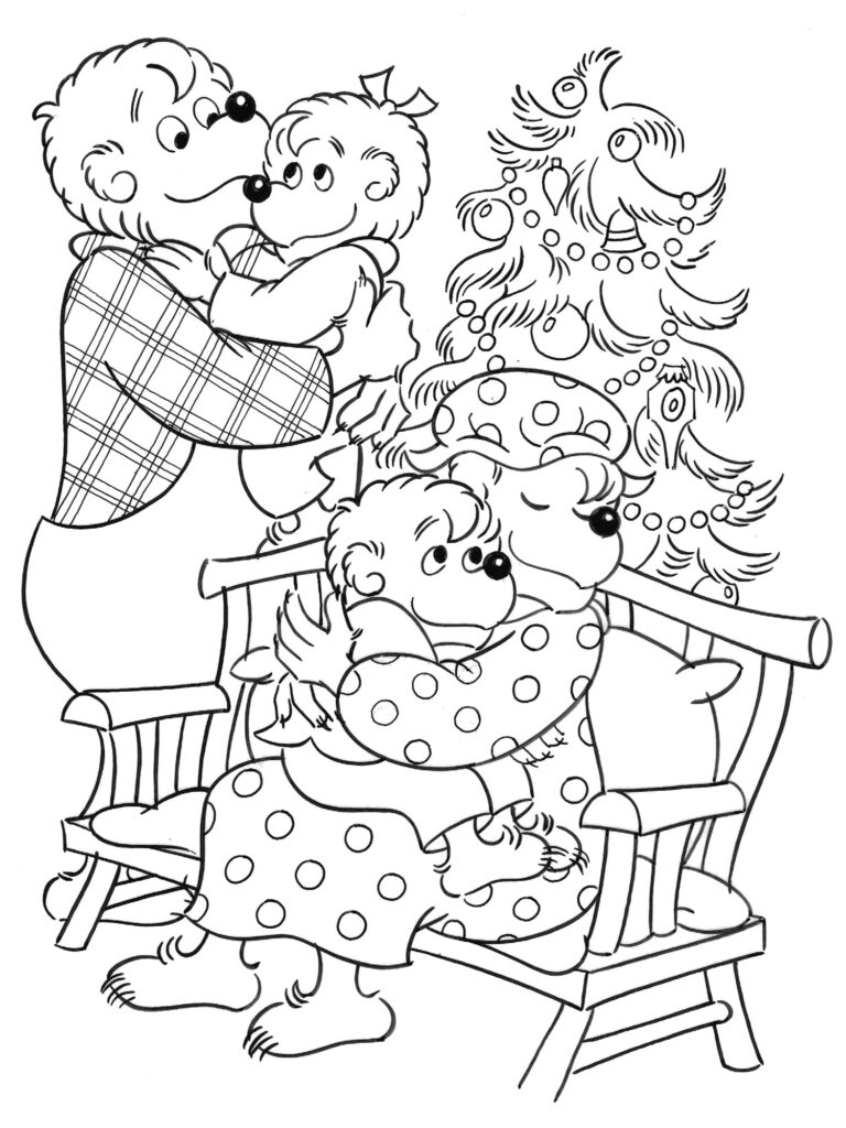 Berenstain Bears Christmas Coloring Page