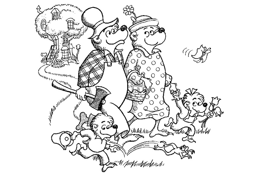 Berenstain Bears Printable Coloring Page