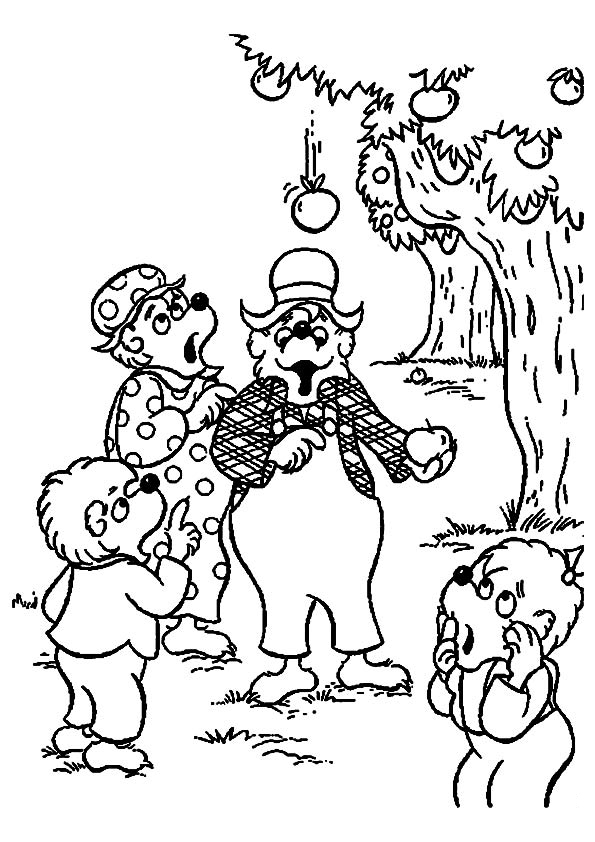 Berenstain Bears Scene Coloring Page