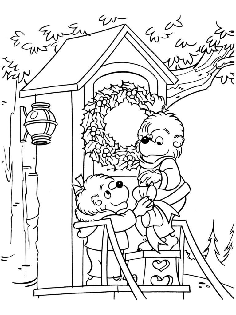 Berenstain Treehouse Bears Coloring Page