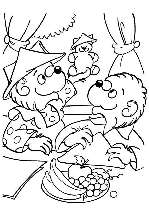Brother And Sister Berenstain Bear Coloring Page