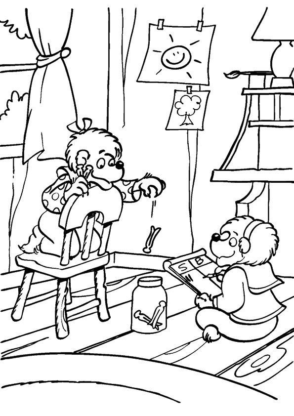 Brother And Sister Berenstain Bears Coloring Page