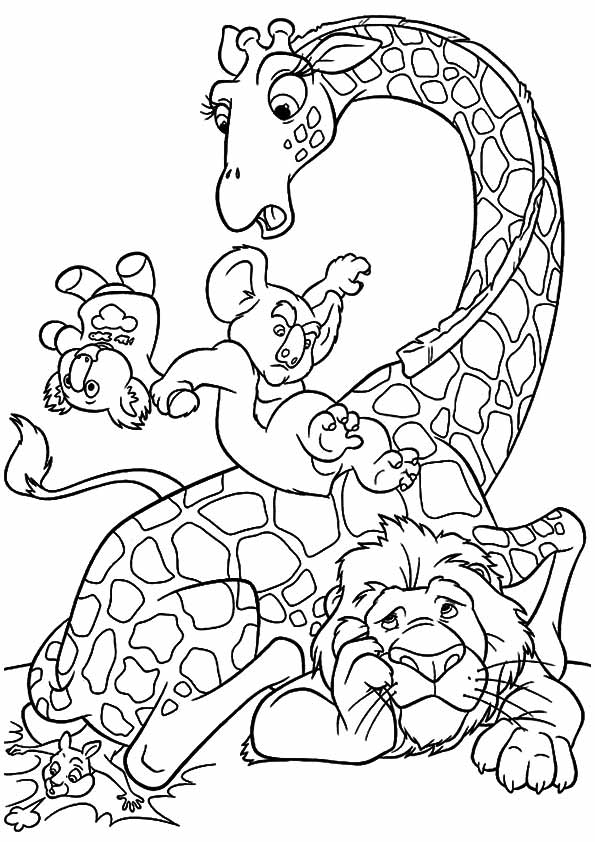 Cute Animals Wildlife Coloring Pages
