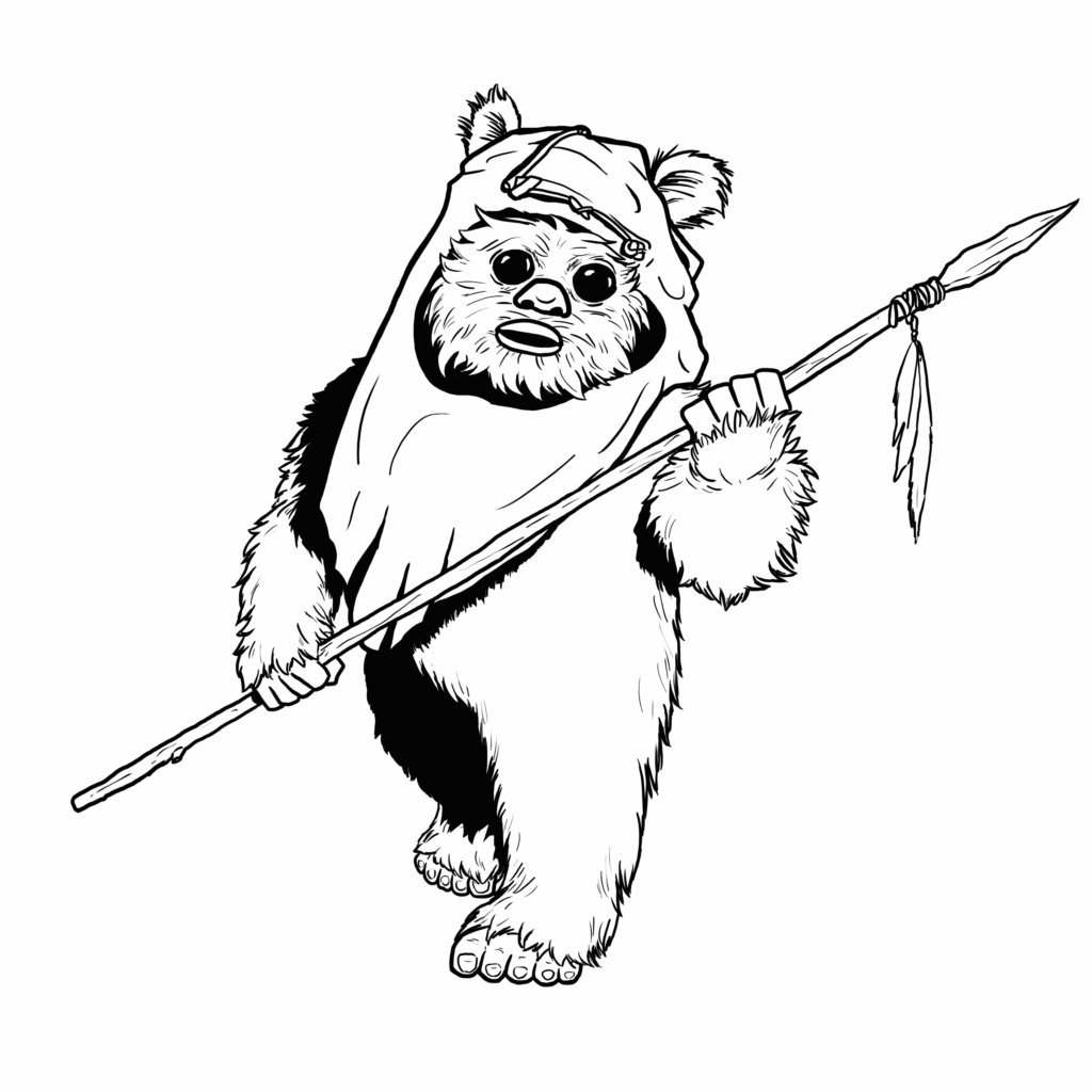 Cute Ewok Coloring Pages