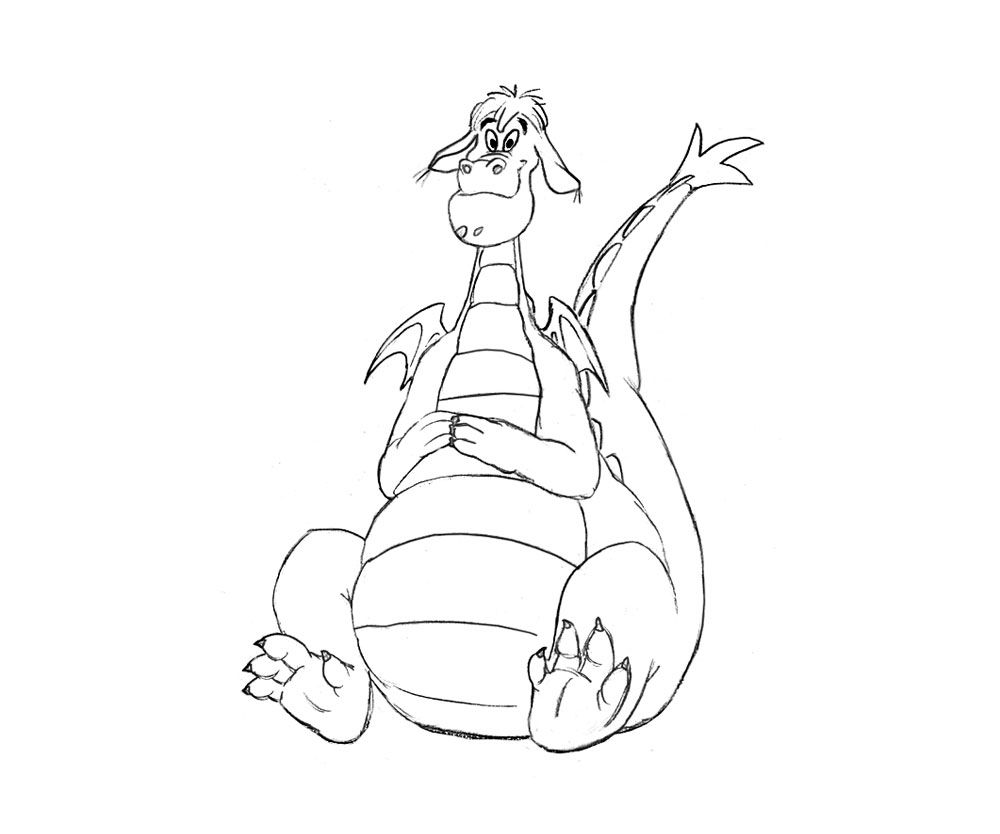 Cute Petes Dragon Coloring Page