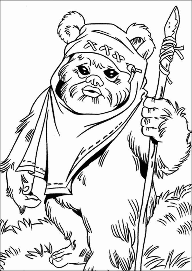 Ewok Coloring Page