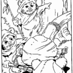 Ewok Pointing Coloring Page