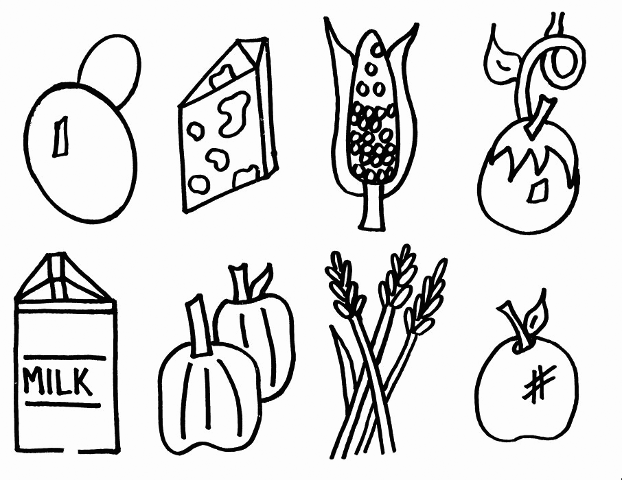Food Groups Coloring Page