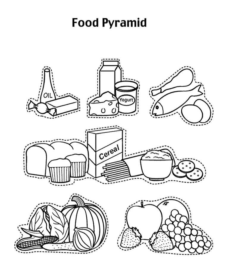 Food Pyramid Coloring Page