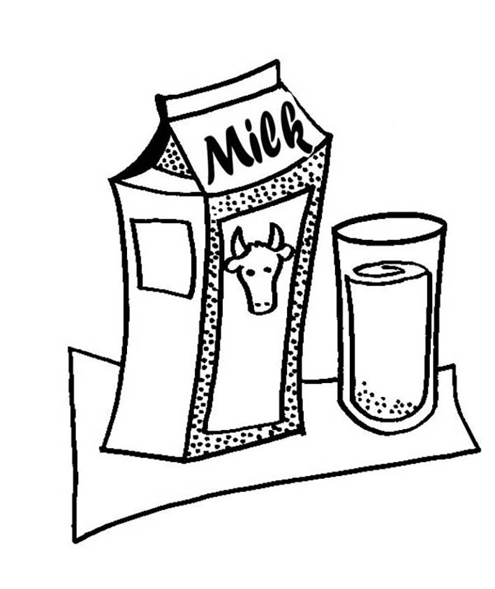 Healthy Milk Coloring Page