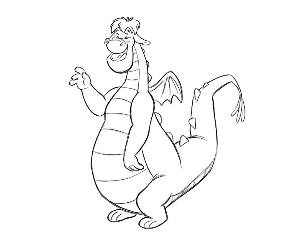 Hello Elliot Petes Dragon Coloring Page