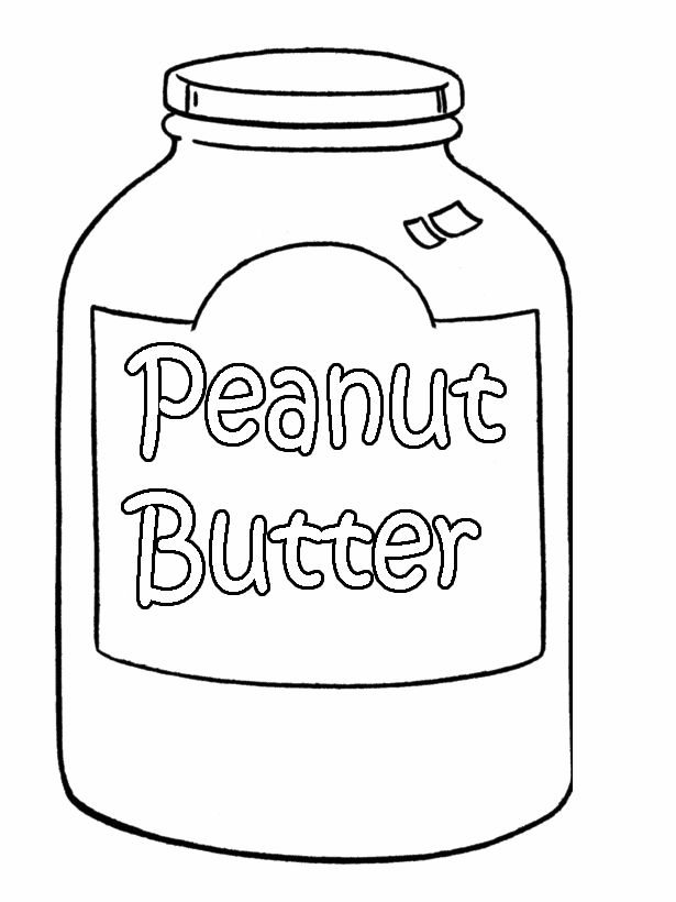 Jar Of Peanut Butter Coloring Page