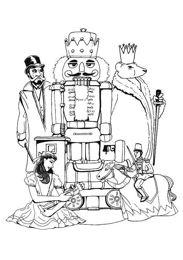 Nutcracker Characters Coloring Page