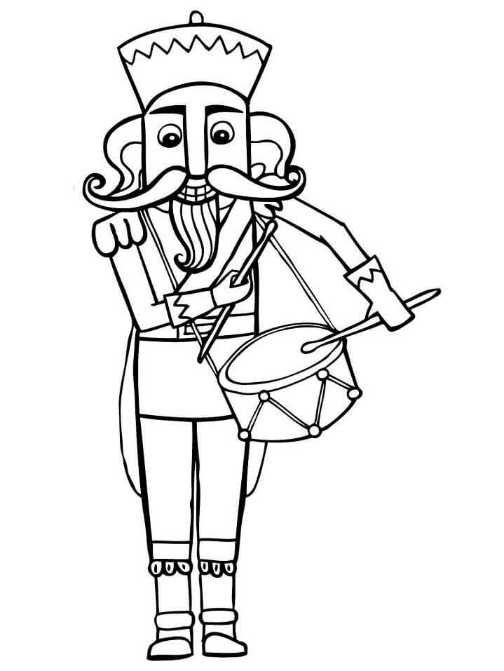 Nutcracker Drummer Coloring Page