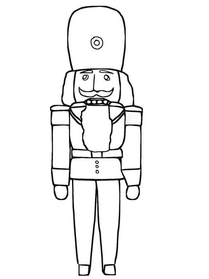 Nutcracker Toy Soldier Coloring Page