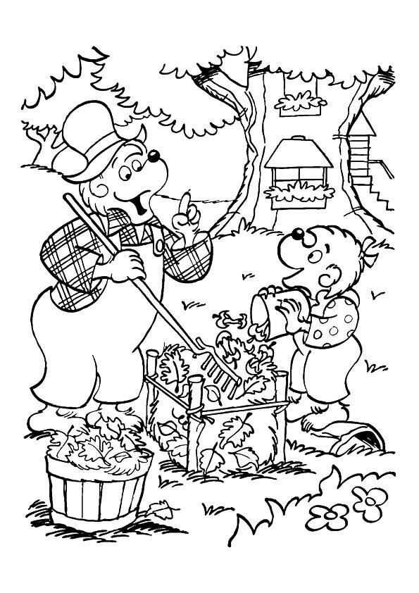 Papa Berenstain Bear Coloring Page