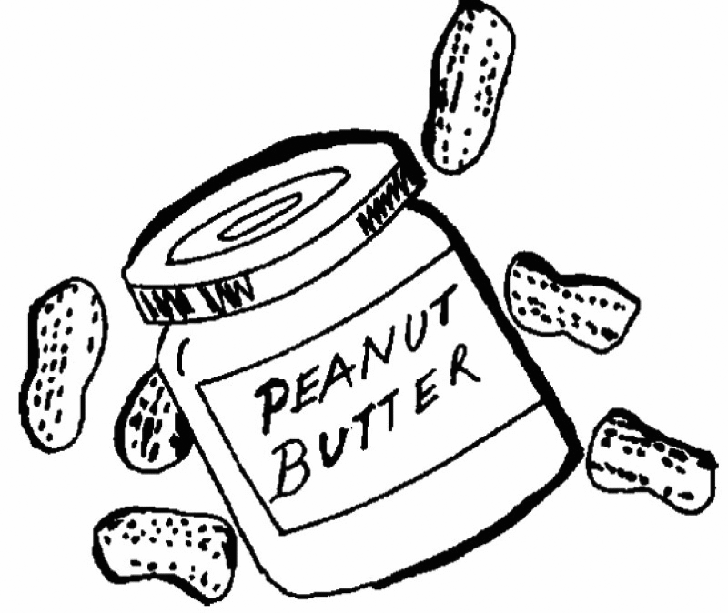 Peanuts And Peanut Butter Coloring Page