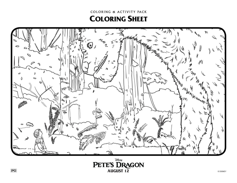 Petes Dragon Movie Coloring Sheet