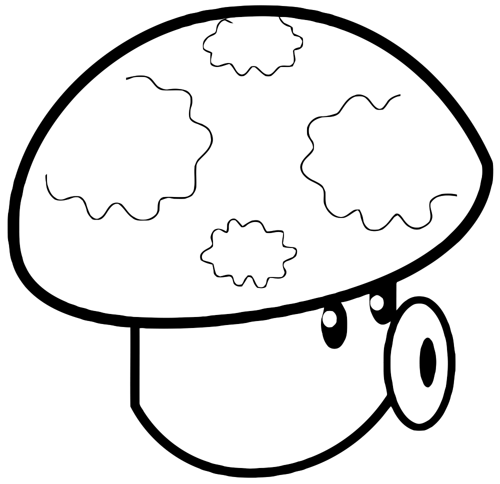 Plant Vs Zombie Mushroom Coloring Page