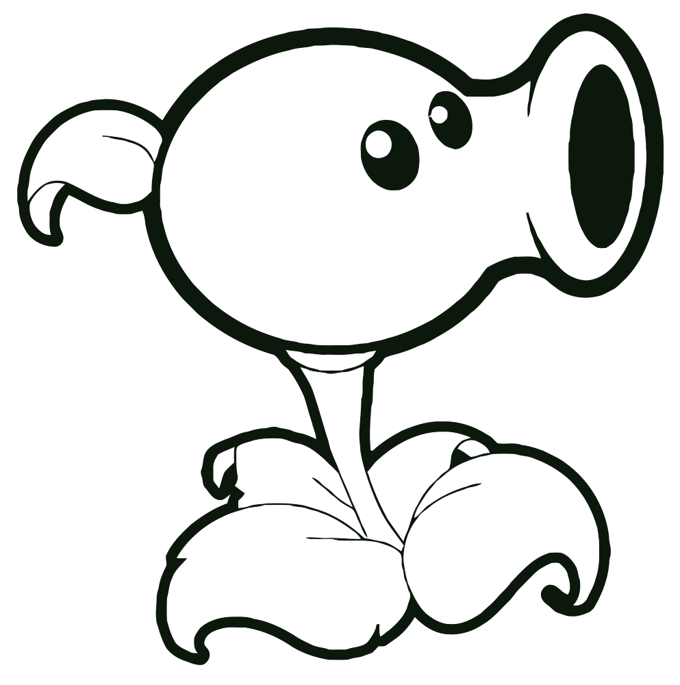 Plant Vs Zombies Coloring Page