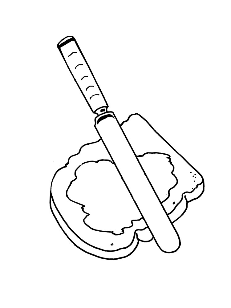 Spread Peanut Butter Coloring Page