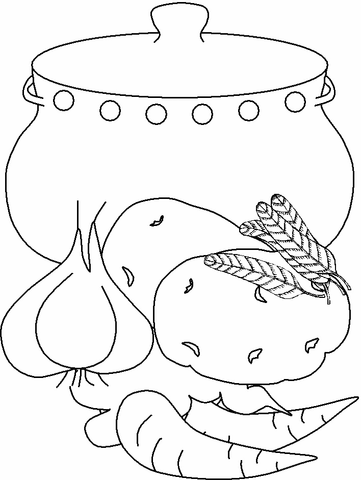Vegetable Stew Coloring Page
