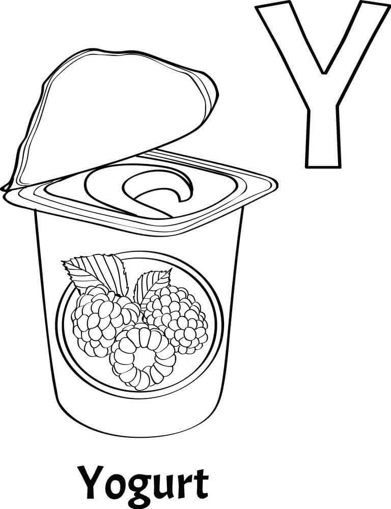 Yogurt Coloring Page