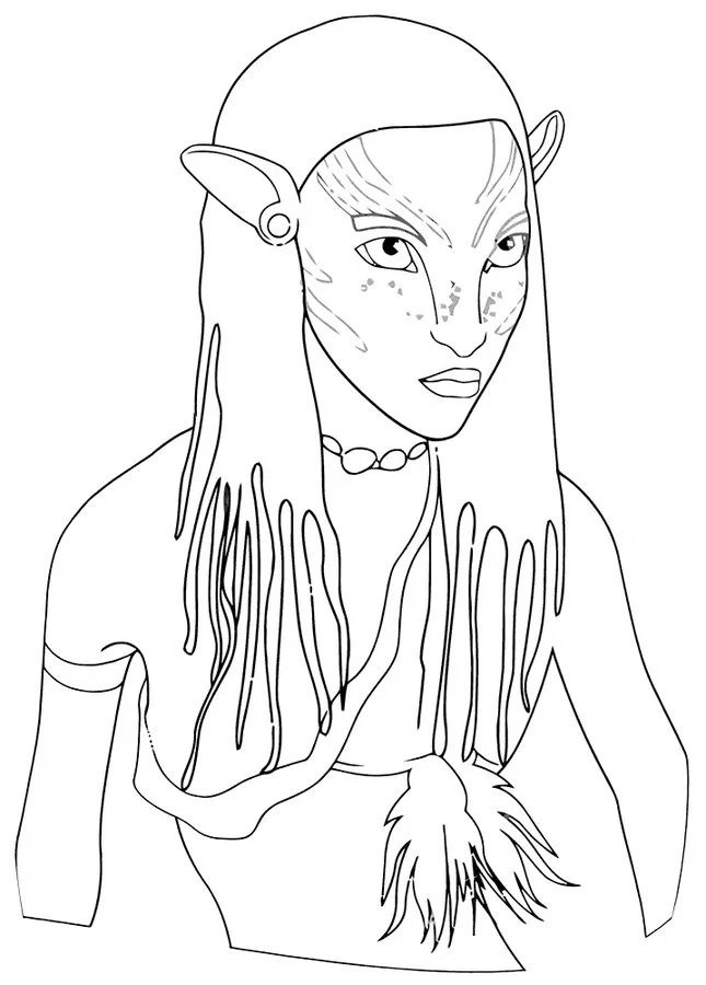 Avatar Character Coloring Page