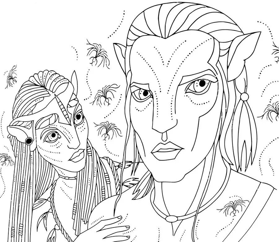 Avatar Coloring Page