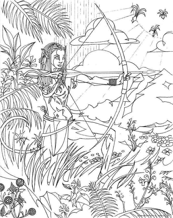 Avatar Coloring Pages