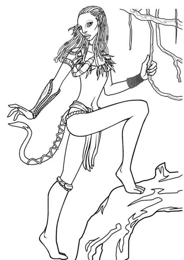 Avatar Movie Character Coloring Page