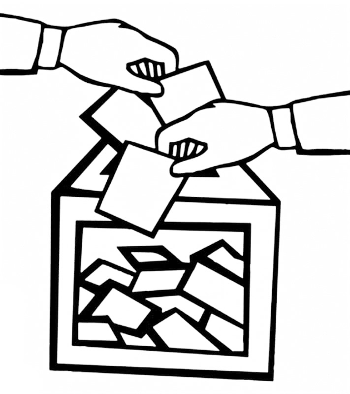 Ballot Box Coloring Page