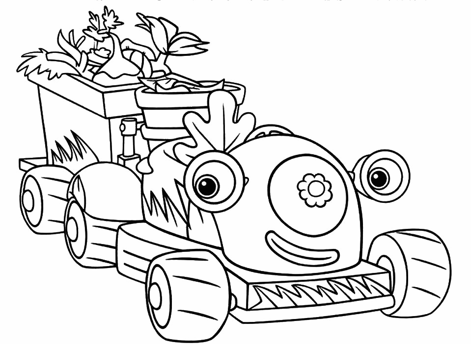 Car Planter Coloring Page