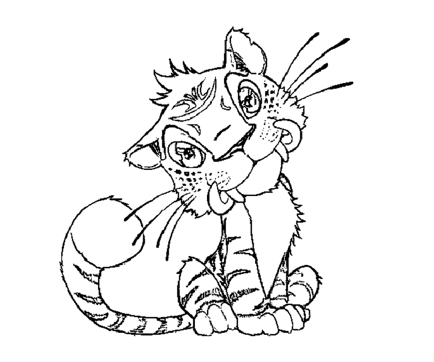 Chunky The Tiger Croods Coloring Page