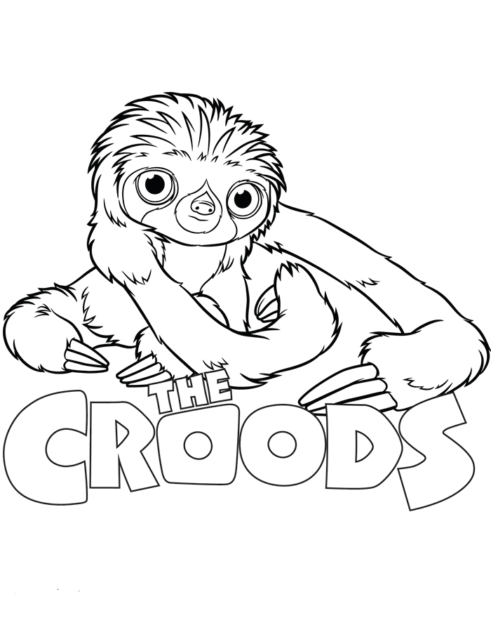 Croods Sloth Coloring Page