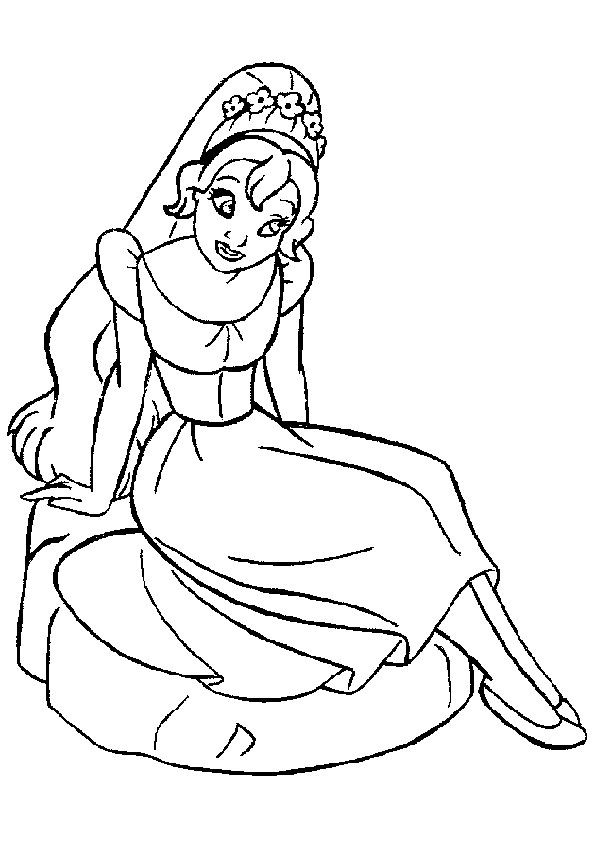 Cute Thumbelina Coloring Pages