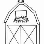 Easy Barn Coloring Page